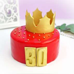 Торт "Красный с короной"