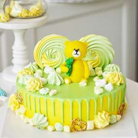 Торт "В желто-зеленых тонах"