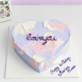 Торт фиолетовое сердце