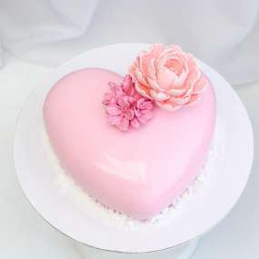 Торт "Розовое сердце"
