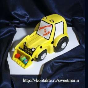 Торт "Желтый трактор"