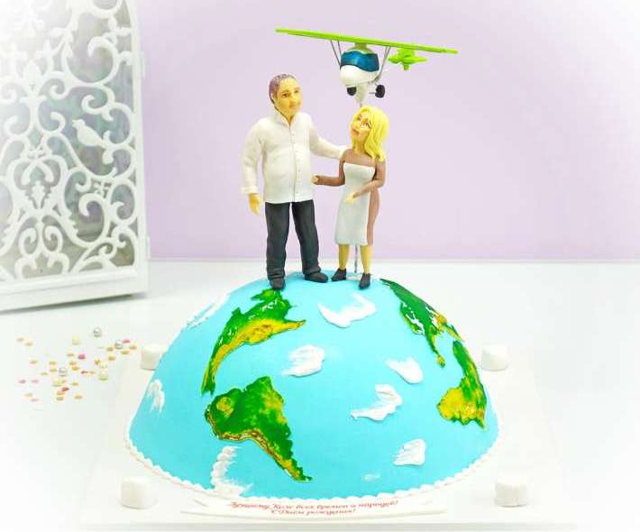 Торт "Земля с людьми"