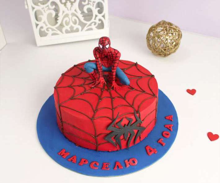 Торт "Человек-паук на паутине" 1,5 кг