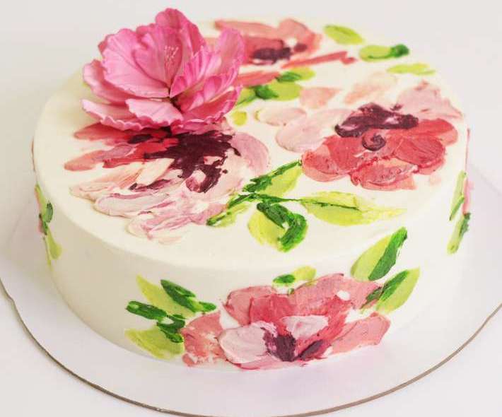 Торт "Цветочный узор"