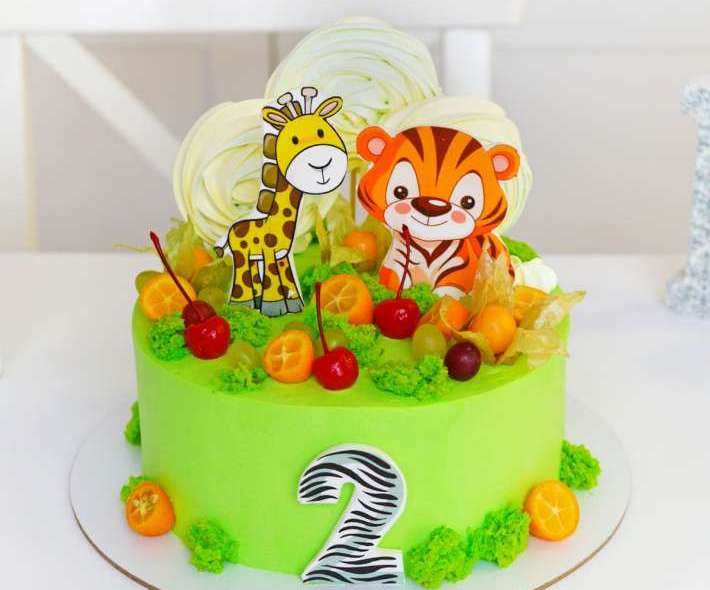 Торт "Жираф и тигр"