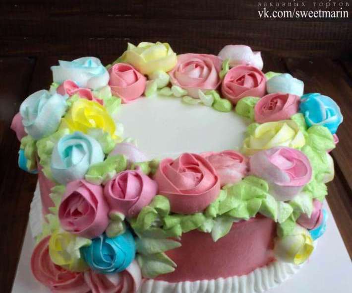 Торт "Разноцветный букет"