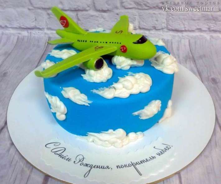 Торт "Зелёный самолёт"