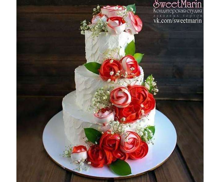 Торт « Кремовые розы»