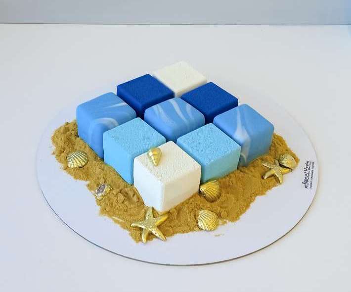 Торт-куб "Побережье"