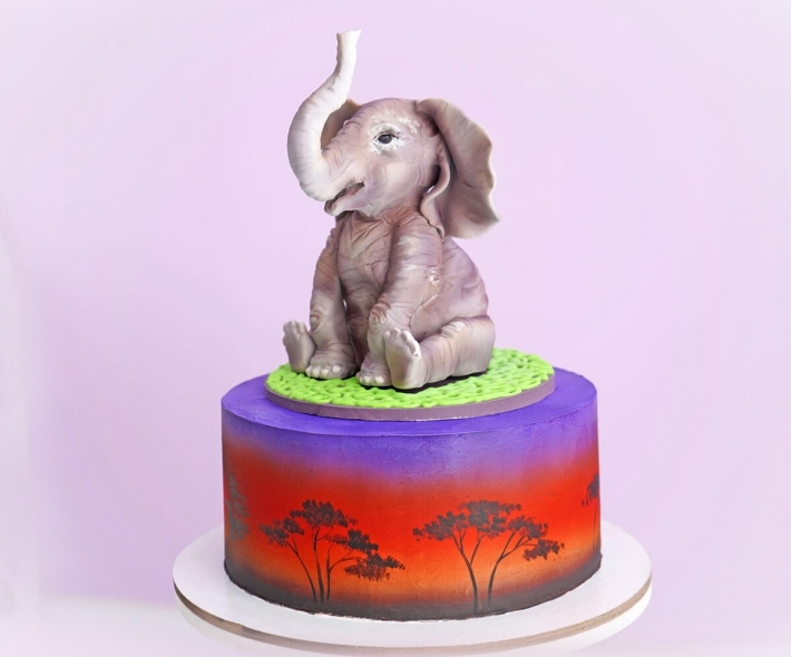Торт "Африка и слон"