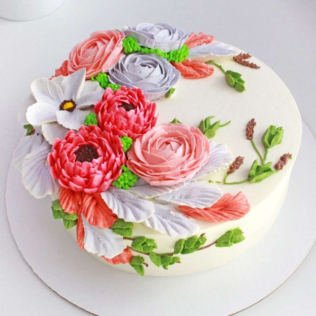 Торт "Роскошь цветов"